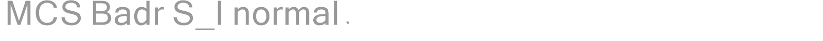 MCS Badr S_I normal. font preview